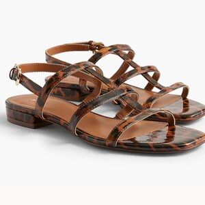 Caged ankle-strap sandals, size 8, Jcrew Factory